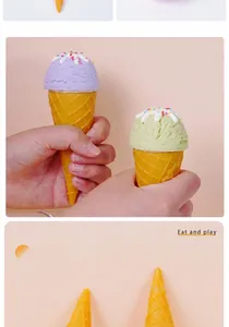 Macro detail of artificial ice cream cone featuring realistic texture and creamy swirl