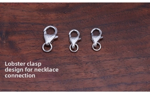 Three sizes of S925 sterling silver lobster clasps for DIY jewelry necklace making
