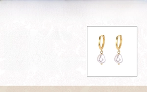 Detailed specs of S925 sterling silver baroque pearl drop earrings with 18k gold plating