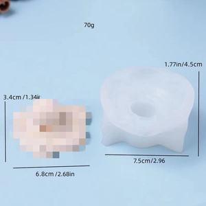 Stampo in silicone pupazzo di neve per Natale con dimensioni del prodotto mostrate
