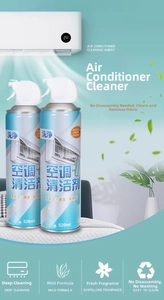 Detailed view of 520ml air conditioner cleaner spray with mild formula and deep cleaning