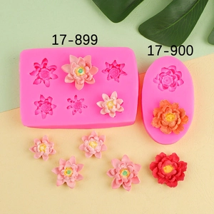Stampi In Silicone Fiori Di Loto E Peonia Per Decorazione Torte Fondente Sigillo Di Cera Resina Sapone DIY Cioccolato