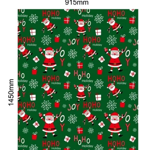 Detailed pattern layout of Christmas PE gift bags with 915mm x 1450mm dimensions