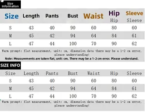 Detailed clothing size chart for winter knit sweater and mini skirt two-piece set