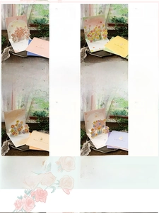 Detailed views of 3D floral pop-up greeting cards including tulips and daisies with envelopes