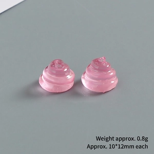 Breloques en résine rose translucide de 10x12mm pour décor de paysage miniature DIY