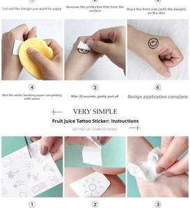 Guide détaillé pour l'application de tatouages temporaires pailletés de papillons colorés