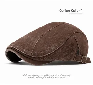 Detailansicht der kaffeebraunen Vintage-Schirmmütze mit verstellbarer Metallschnalle