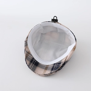 Classic plaid newsboy cap for boys featuring breathable mesh lining and adjustable strap