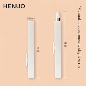Tragbarer einziehbarer Lippenpinsel und Concealer-Pinsel im weißen 70mm Design