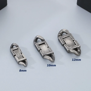 Vintage stainless steel lobster clasps in 8mm, 10mm, and 12mm sizes for jewelry making