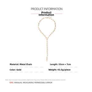Detailed view of chunky gold chain necklace with 53cm length and adjustable extender