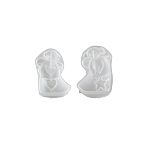 DIY 3D angel resin silicone molds with heart and star shapes for handmade crafts