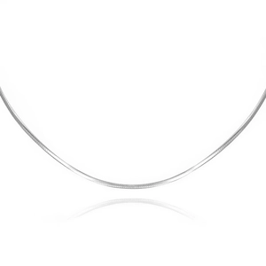 Minimalist 925 sterling silver 1mm snake bone chain necklace with elegant mirror reflection
