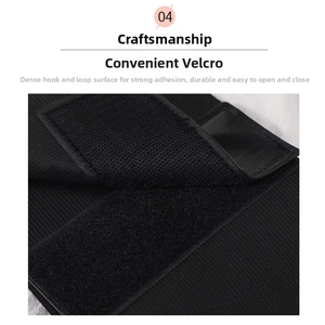 Close-up of wide velcro closure on black court style waist cincher belt detail