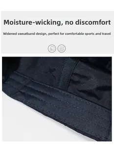 Dettaglio macro della fascia antisudore traspirante all'interno del cappellino blu navy