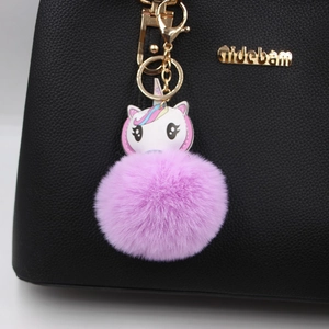 Süßer lila Plüsch Einhorn Schlüsselanhänger für Handtaschen und Geldbeutel Deko