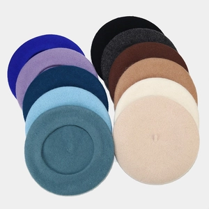 Classic wool beret hat collection in multiple solid colors for women vintage style fashion