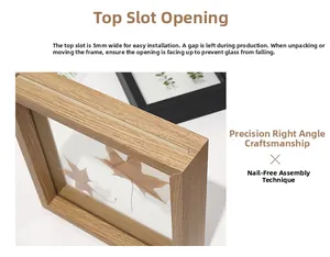 Detail view of double-sided glass frame slot for specimens with maple leaf insert
