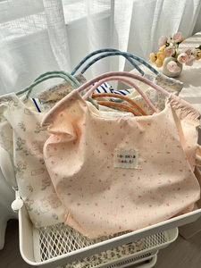 Canvas Tote Bag Cartoon Animal Floral Print Braided Rope Handle Large Capacity Casual Shopping Handbag For Women