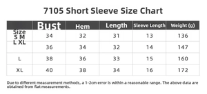 Size chart for yoga set with measurements for chest, hem, and length in S to XL sizes