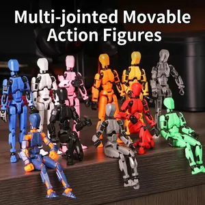 Multi Jointed Movable Action Figure 3D Printed Plastic Mannequin Stress Relief Desktop DIY Assembly Toy