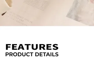 Minimalist brand introduction detail page for 18k gold hammered texture titanium steel ring