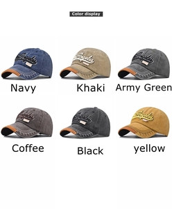 Color options for washed cotton vintage baseball caps with Los Angeles embroidery