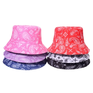 Cappello Da Pescatore Paisley Poliestere Stampa Bandana Protezione Solare Streetwear Estate Per Uomo Donna