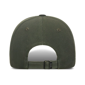 Casquette de baseball outdoor vert foncé réglable, vue arrière boucle métal