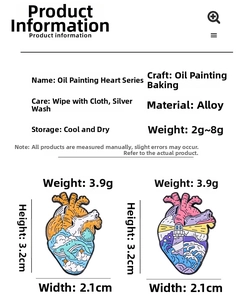 Macro view of ocean heart enamel pin details including lighthouse and whale designs
