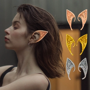 Latex Elf Ears Glitter Pointed Fairy Pixie Ears For Cosplay Halloween Masquerade Party Costume Props