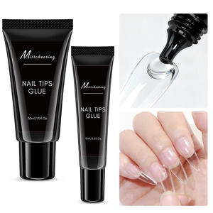 Solid Nail Tip Glue Strong Adhesive Transparent UV Gel For Press On Nails Extension No Flowing Long Lasting Professional