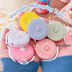 Portable Mini Tape Measure Plastic Automatic Retractable Round Dual Sided Measuring Waist Body Sewing Tailoring