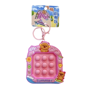 Ροζ Capybara pop fidget παιχνίδι μπρελόκ για ανακούφιση από το άγχος σχέδιο