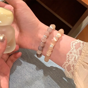 Eleganti bracciali in pietra occhio di gatto naturale con dettagli in zircone argento
