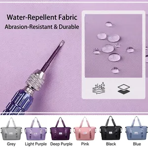 Waterproof and wear-resistant large capacity folding travel bag in six diverse colors