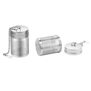 SUS304 stainless steel tea infuser mesh basket with chain hook for loose leaf tea
