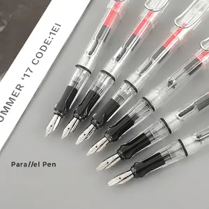Parallel art fountain pen set with transparent body for Gothic calligraphy and drawing