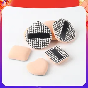 Houndstooth Makeup Puff Rubycell Foundation Sponge Dual Use Soft Large Teardrop Shape Professional Beauty Tool