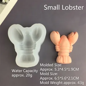 Detailed lobster shape silicone mold for realistic mousse cake decoration and food styling