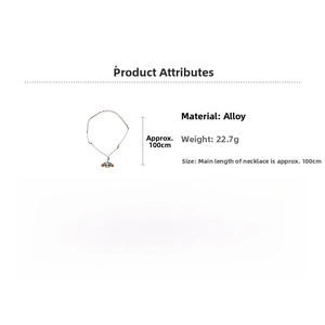 Detail view of cartoon dog pendant necklace with alloy material and size specifications