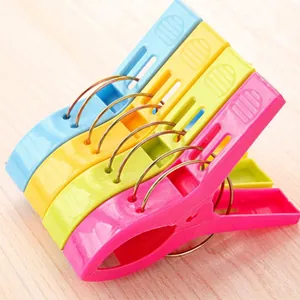 Strong windproof plastic clothes clips for laundry and bed sheets in vibrant colors