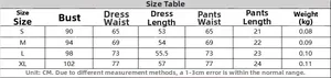 Detailed size chart for mesh nightgown featuring measurements from S to XL in CM