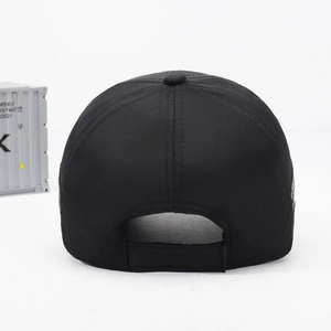 Men's outdoor sun hat with extended brim and adjustable back strap in black finish