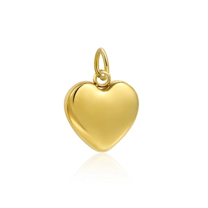 Ciondolo a cuore in acciaio inossidabile placcato oro 18k per creazione gioielli fai-da-te