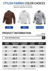 Detaillierte Größentabelle für Herren-Waffelstrickjacke mit genauen Maßangaben