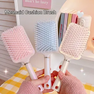 Air Cushion Haarbürste Perlmutt Kunststoff Kopfhaut Massage Entwirrungskamm Antistatisch Elegant Tragbares Styling Tool