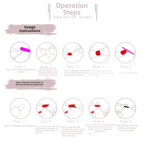 Step-by-step application and removal guide for almond-shaped press-on nail kits