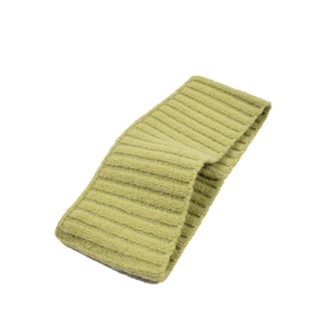 Dames gebreide haarband in lichtgroen met elastische ribtextuur voor de herfst winter